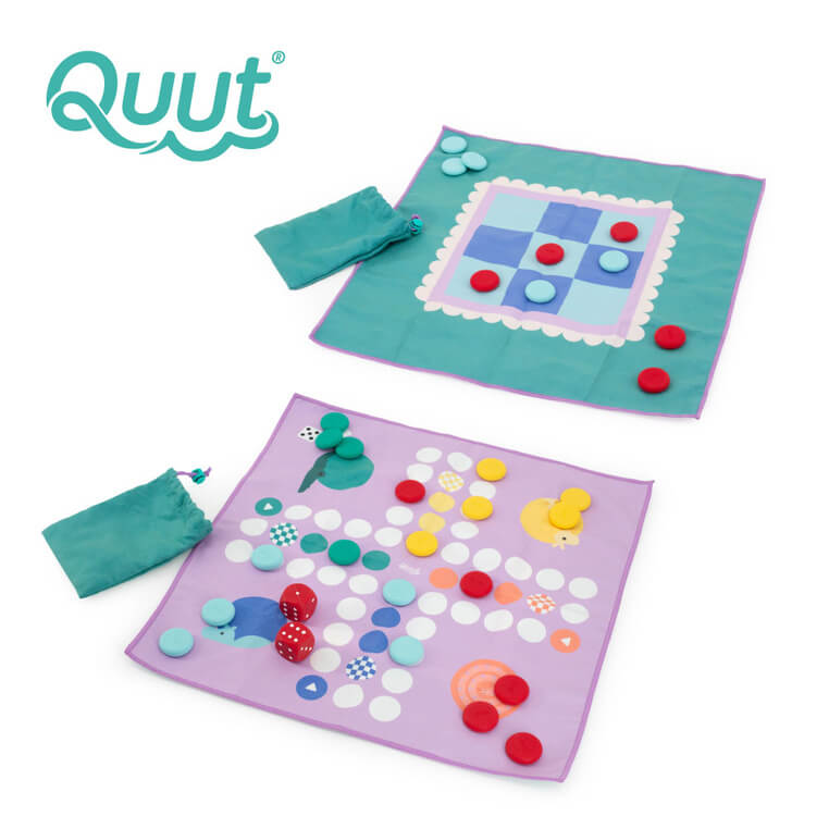 Podróżny, wodoodporny zestaw gier 2w1 Chińczyk oraz Kółko i Krzyżyk / QUUT