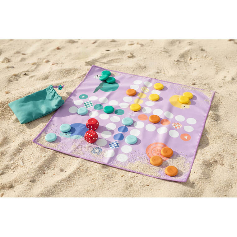 Podróżny, wodoodporny zestaw gier 2w1 Chińczyk oraz Kółko i Krzyżyk / QUUT