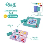 Podróżny, wodoodporny zestaw gier 2w1 Chińczyk oraz Kółko i Krzyżyk / QUUT