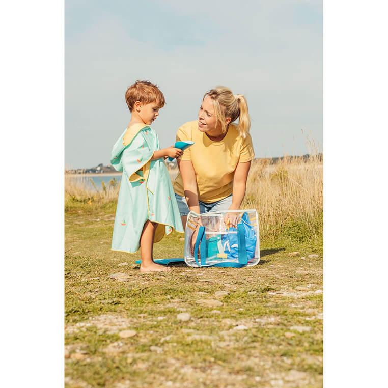 Zestaw zabawek plażowych w torbie z siateczkowym dnem - Ocean / QUUT