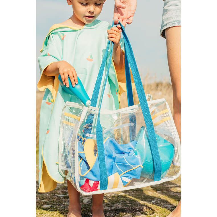 Zestaw zabawek plażowych w torbie z siateczkowym dnem - Ocean / QUUT