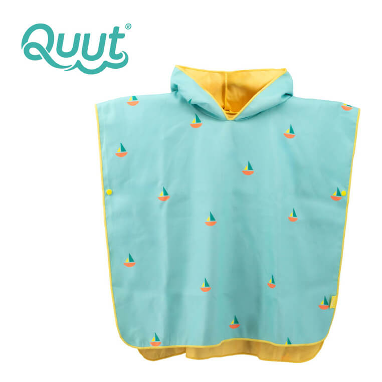 Dwustronne poncho kąpielowe dla dzieci Banana Blue / QUUT