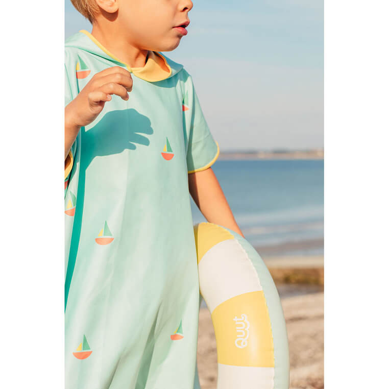 Dwustronne poncho kąpielowe dla dzieci Banana Blue / QUUT