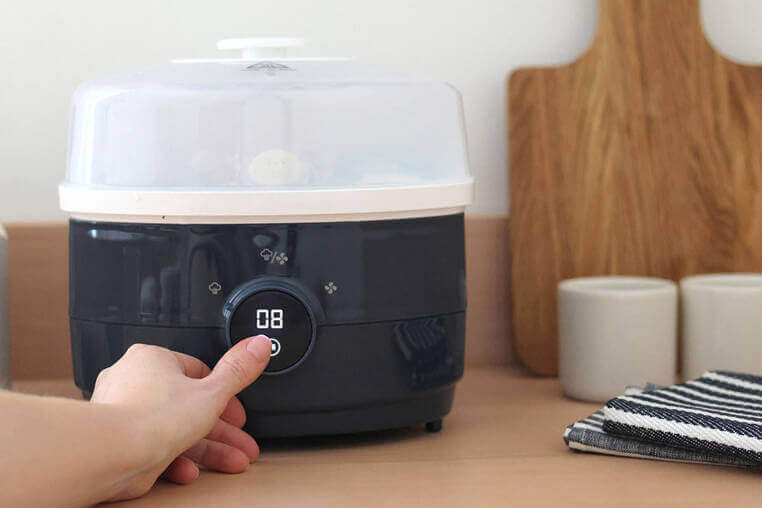 USZKODZONE OPAKOWANIE: Sterylizator parowy z suszarką 2w1 Steril 'n' dry Night blue / Beaba