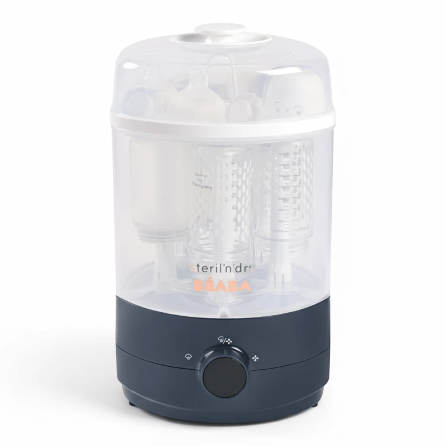 USZKODZONE OPAKOWANIE: Sterylizator parowy z suszarką 2w1 Steril 'n' dry Night blue / Beaba