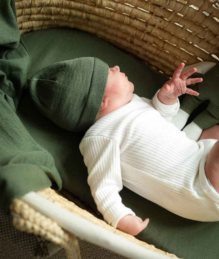 Prześcieradło do wózka - oliwkowy / amori amori