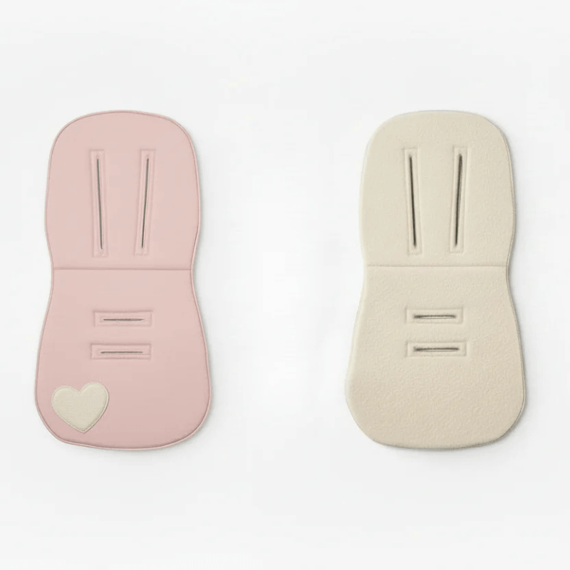 Wielosezonowa wkładka do wózka merino i len - różowa / Piapimo