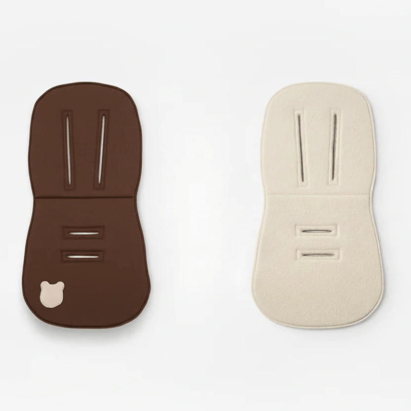 Wielosezonowa wkładka do wózka merino i len - brązowa / Piapimo