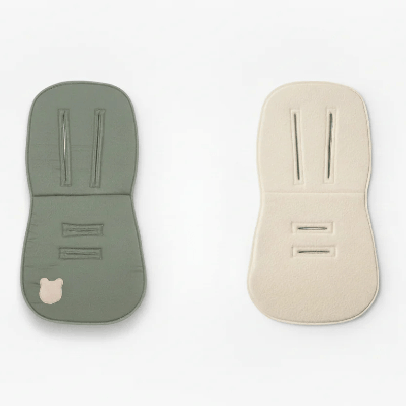 Wielosezonowa wkładka do wózka merino i len - oliwkowa / Piapimo