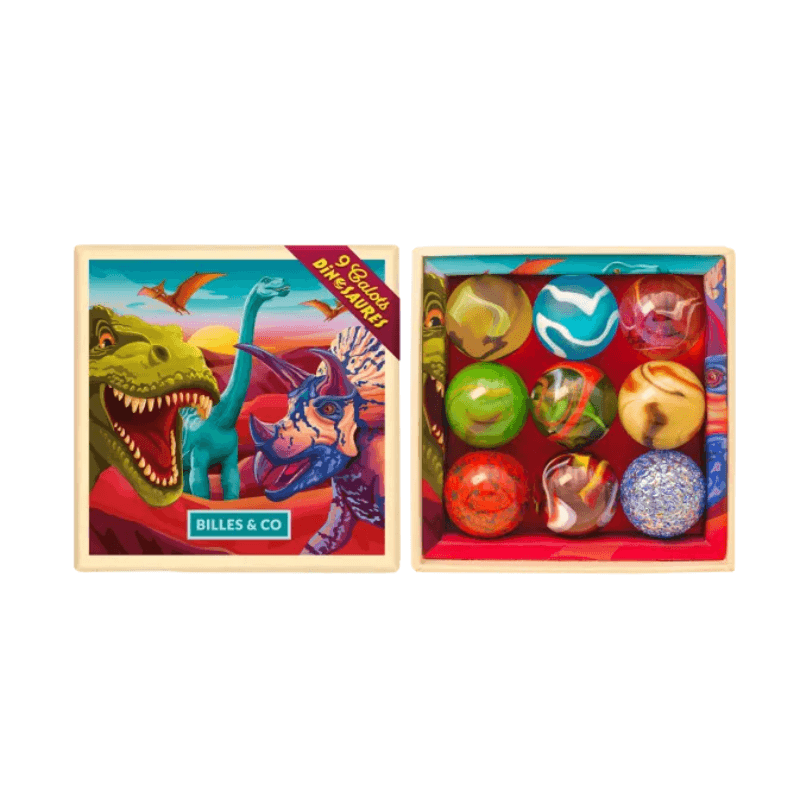 Szklane kulki MINIBOX-CALOTS - DINOZAURY / Billes & Co