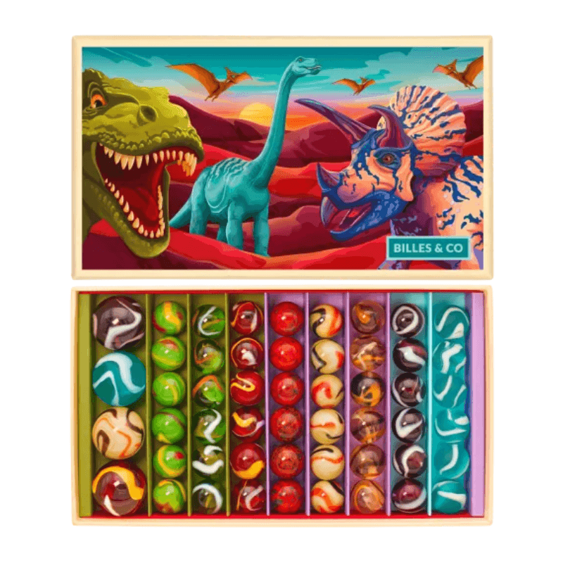 Szklane kulki DINOZAURY / Billes & Co