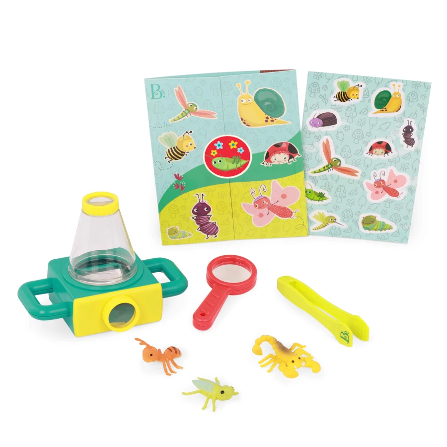 Zestaw małego badacza przyrody z mikroskopem i naklejkami Little Explorer Pack / B.toys