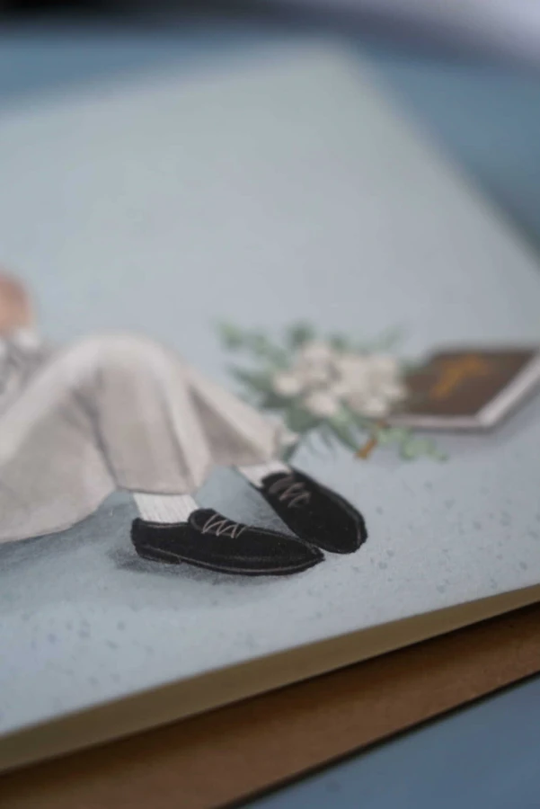 Kartka na Komunię dla chłopca / Hi Little