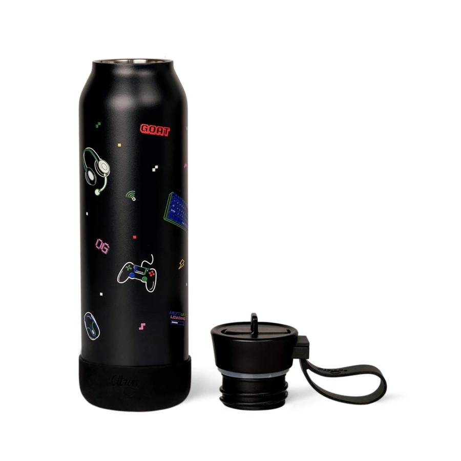 Butelka termiczna ze stali nierdzewnej 500ml - Gaming / Citron