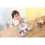 Komplet naczyń z porcelany Tiny Team Kotek / Lassig