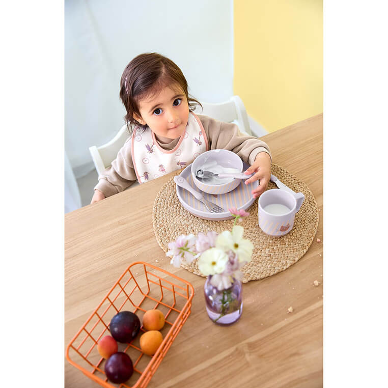 Komplet naczyń z porcelany Tiny Team Kotek / Lassig