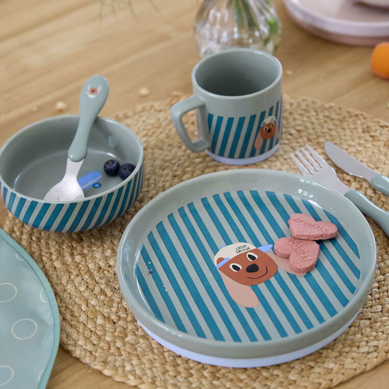 Komplet naczyń z porcelany Tiny Team Piesek / Lassig