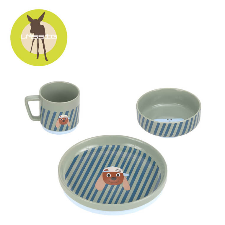 Komplet naczyń z porcelany Tiny Team Piesek / Lassig