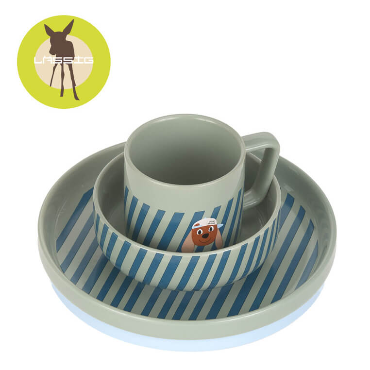 Komplet naczyń z porcelany Tiny Team Piesek / Lassig