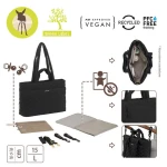 Torba dla mamy z akcesoriami Livia - black / Lassig