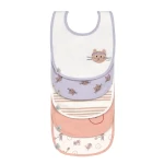 Materiałowe śliniaki Tiny Team, 5 szt. - Cat / Lassig