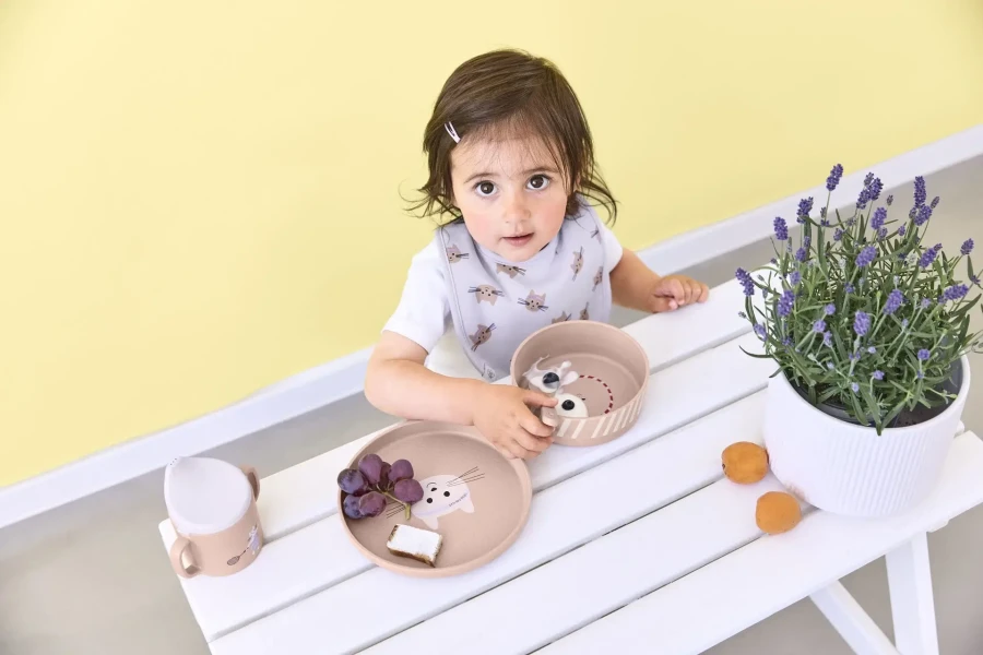 Materiałowe śliniaki Tiny Team, 5 szt. - Cat / Lassig