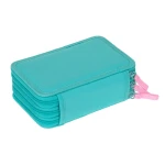 Potrójny piórnik - etui z wyposażeniem Unique, turkusowy / Lassig