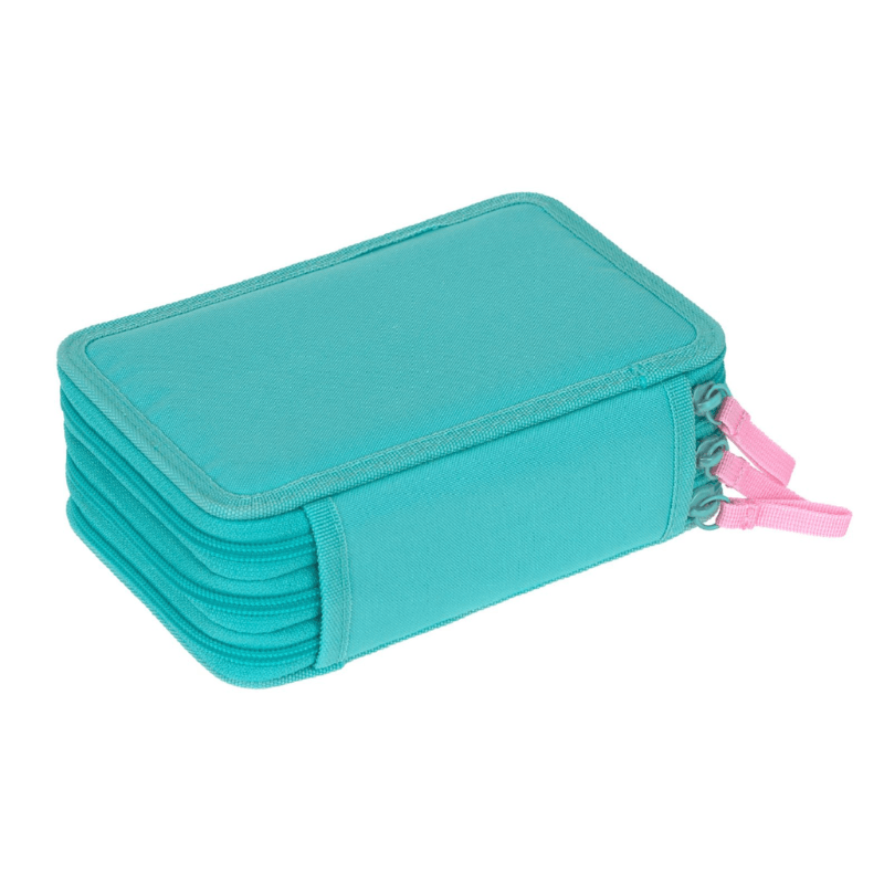 Potrójny piórnik - etui z wyposażeniem Unique, turkusowy / Lassig