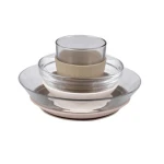 Komplet naczyń z hartowanego szkła z przyssawkami Cotton Candy / Beaba