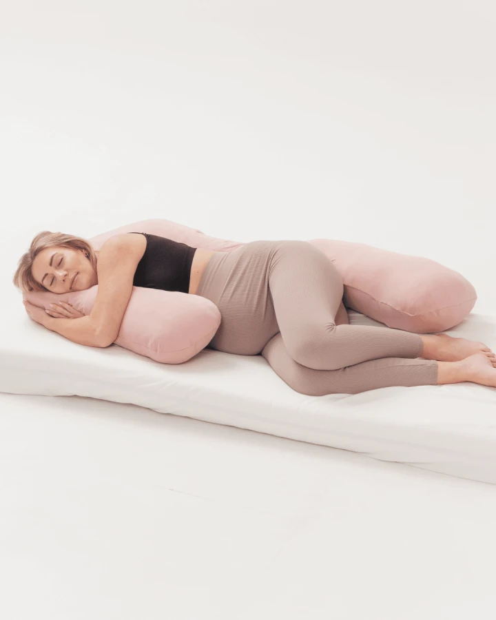 USZKODZONE OPAKOWANIE: Poduszka ciążowa do spania typu 7 jersey róż / piapimo