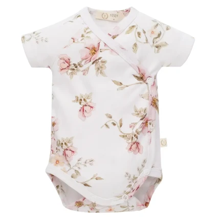 II GATUNEK: Body organic cotton krótki rękaw - WILD ROSE, roz. 62 / YOSOY