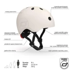 II GATUNEK: Kask M-L dla starszych dzieci i nastolatków Ash / Scoot&Ride