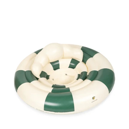 Koło do pływania dla niemowląt - green stripe / Konges slojd