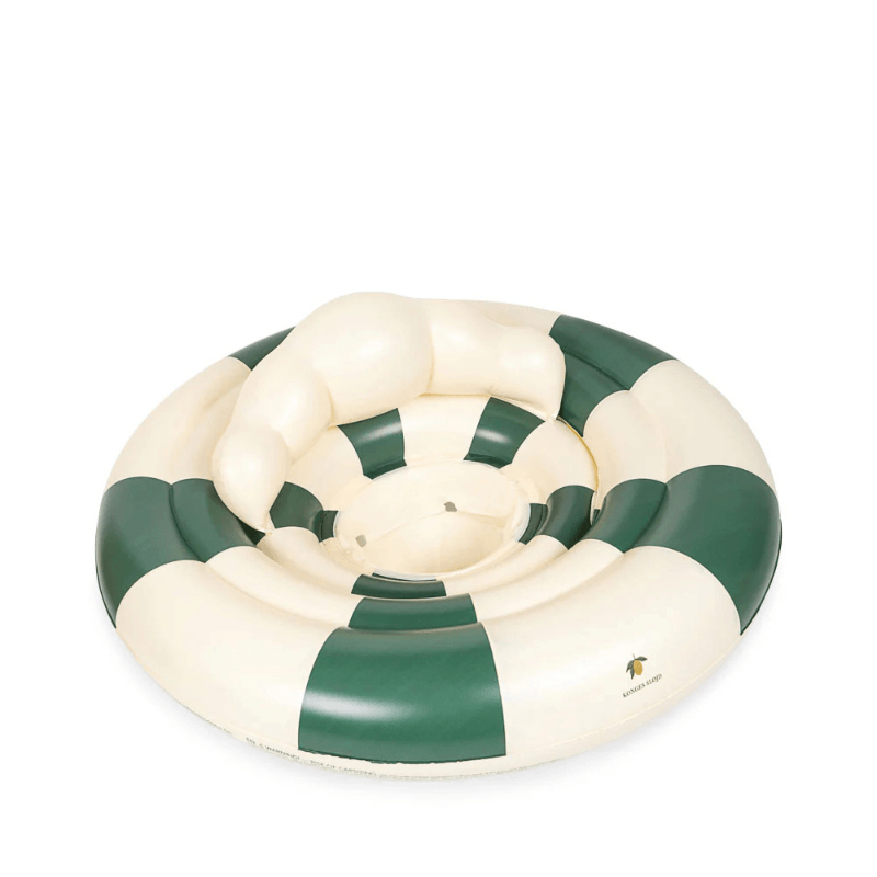 Koło do pływania dla niemowląt - green stripe / Konges slojd
