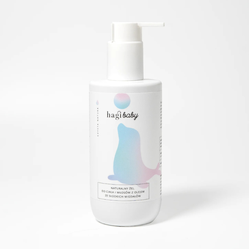 Naturalny żel do ciała i włosów z olejem ze słodkich migdałów, 250 ml / Hagi Cosmetics