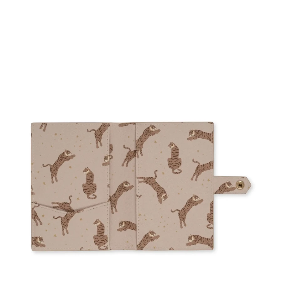 Etui na dokumenty i zawieszka do walizki - tiger sand / Konges Slojd