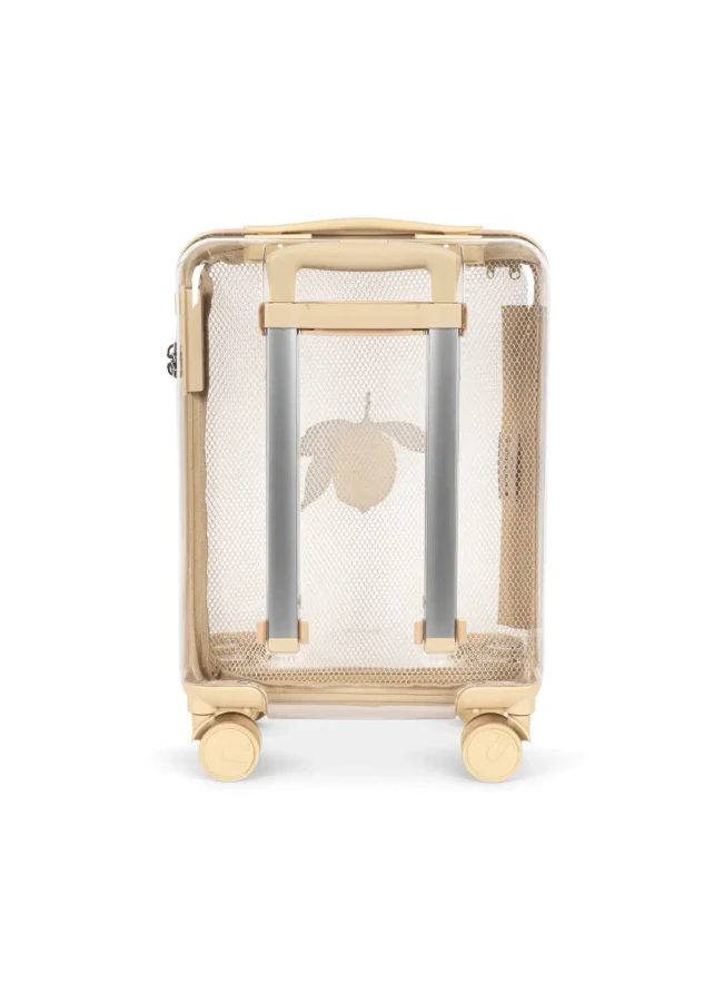 Walizka kabinowa na kółkach, przezroczysta 25L - lemon transparent / Konges Slojd