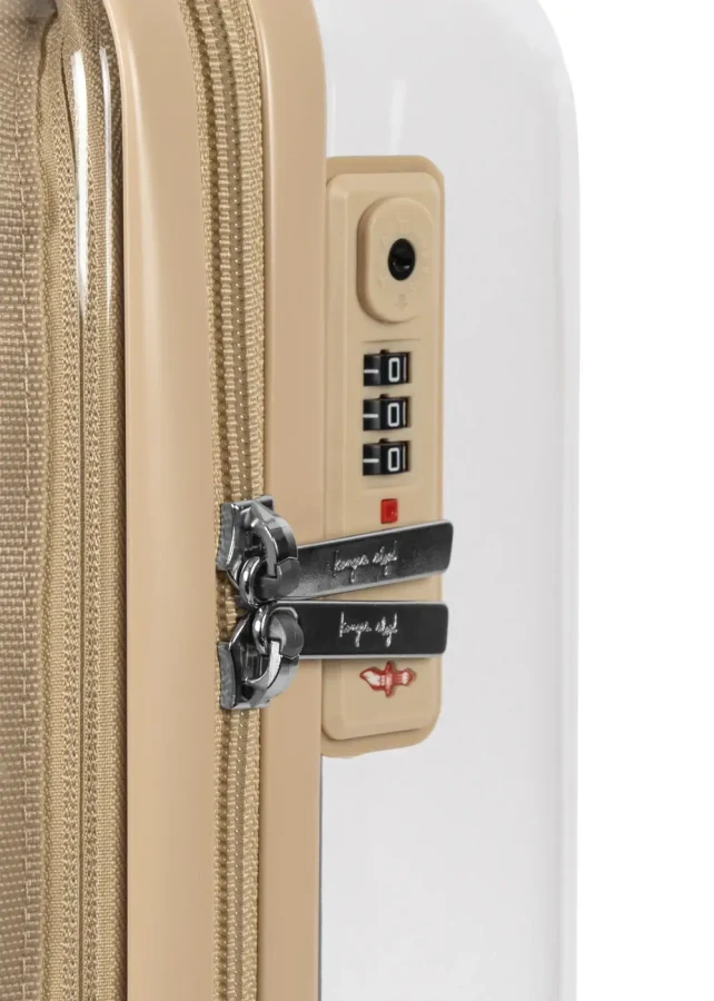 Walizka kabinowa na kółkach, przezroczysta 25L - lemon transparent / Konges Slojd