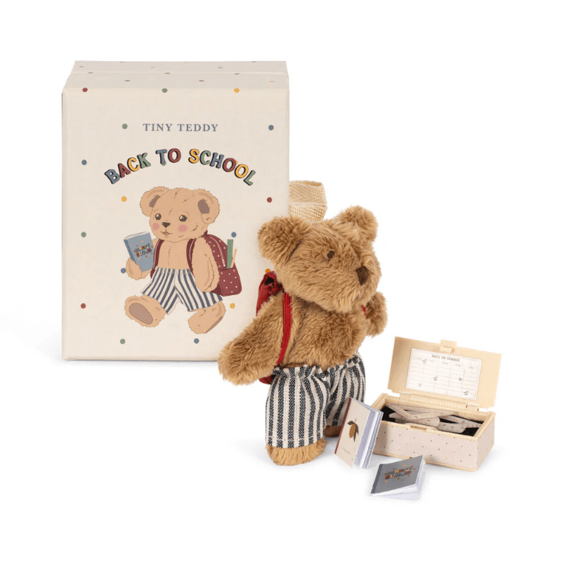 Pluszowy Miś uczeń w pudełku - multi / Konges Slojd