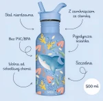 Butelka na wodę bidon 500 ml - Rekin / SASSI