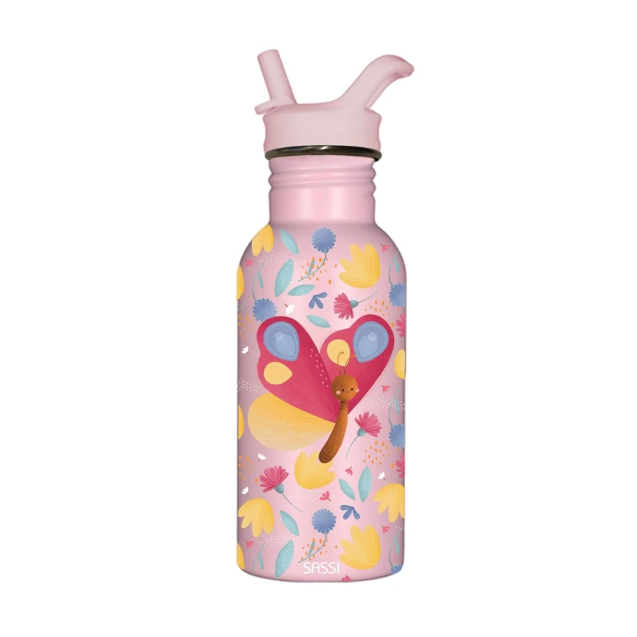 Butelka na wodę bidon 500 ml - Motyl / SASSI