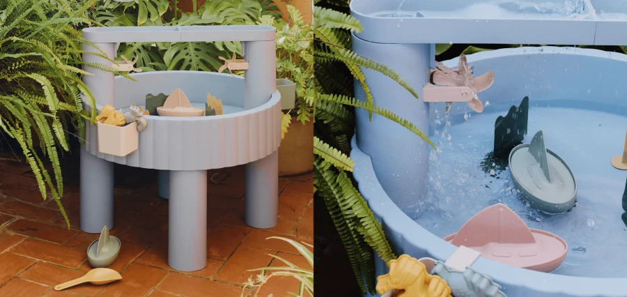 Wielofunkcyjny stolik Sepp - Beach blue multi mix / Liewood