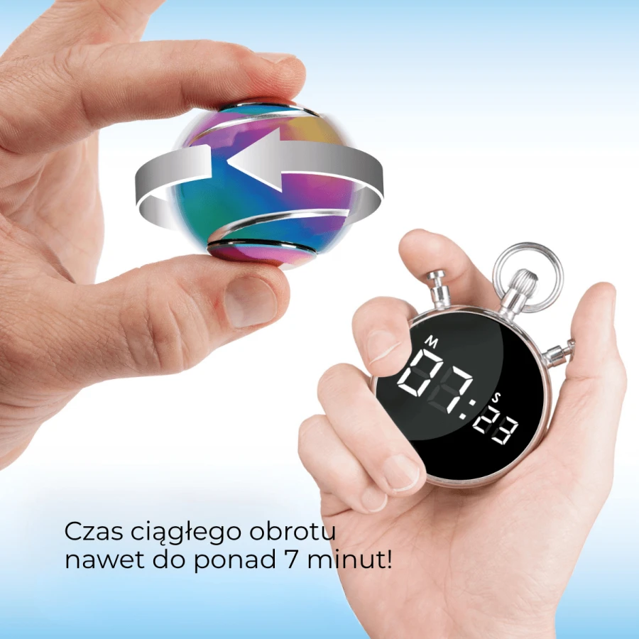 Fidget Spinner, Spin Ball - Wielokolorowy, Metaliczny / Bopster