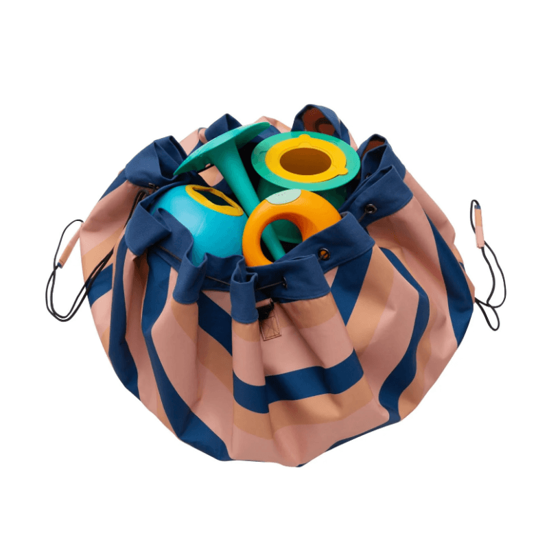 Worek na Zabawki i Mata do Zabawy NOOMAD Outdoor 2w1 - Mokka Strip / Play&Go