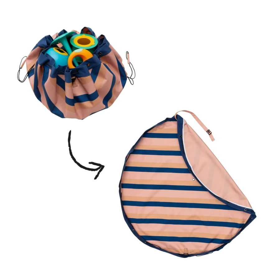 Worek na Zabawki i Mata do Zabawy NOOMAD Outdoor 2w1 - Mokka Strip / Play&Go