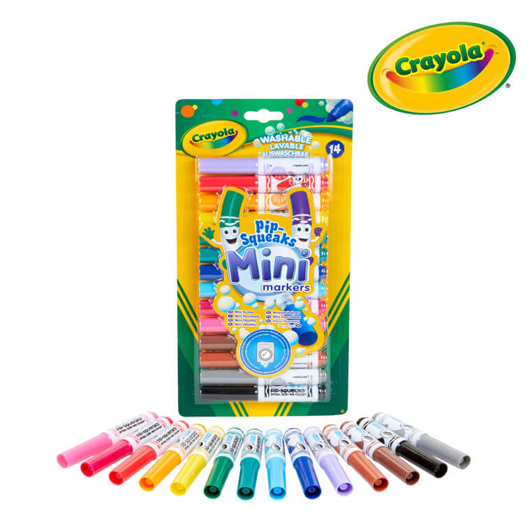 Flamastry stożkowe dla dzieci zmywalne Mini, 14szt. / Crayola 