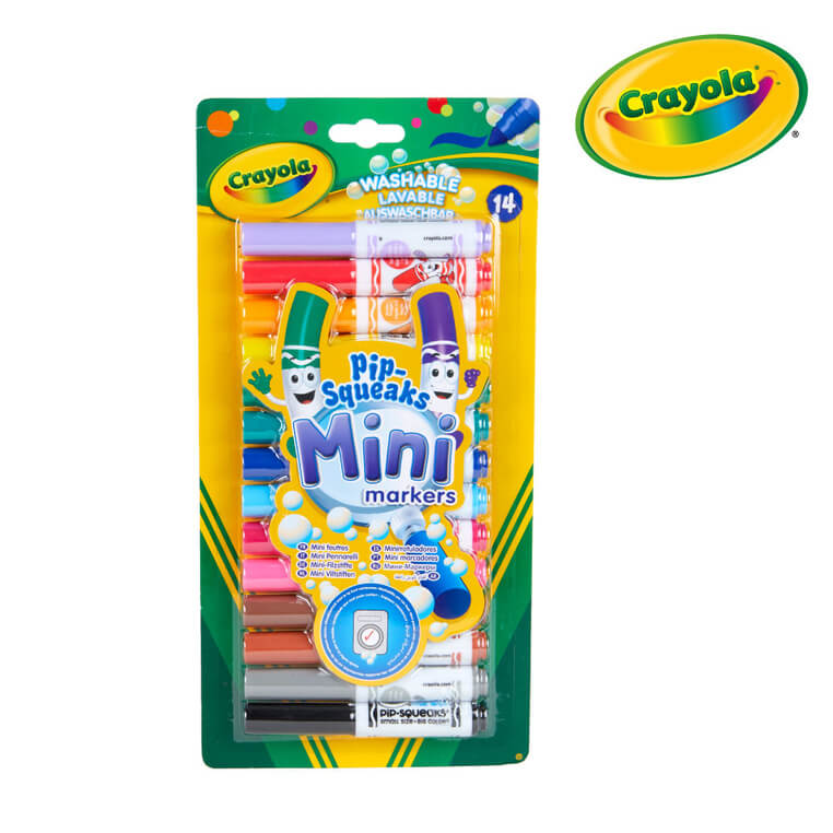 Flamastry stożkowe dla dzieci zmywalne Mini, 14szt. / Crayola 