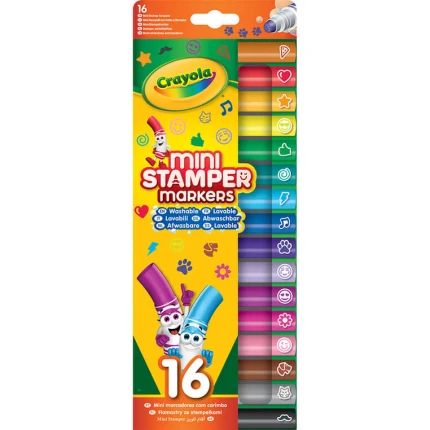 Flamastry ze stempelkami mini Emoji, 16szt. / Crayola 