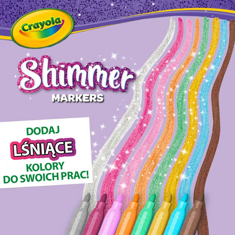 Flamastry błyszczące Shimmer, 8szt. / Crayola 