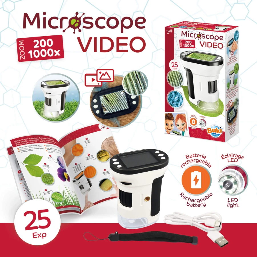 Mikroskop video powiększenie 200x-1000x / Buki